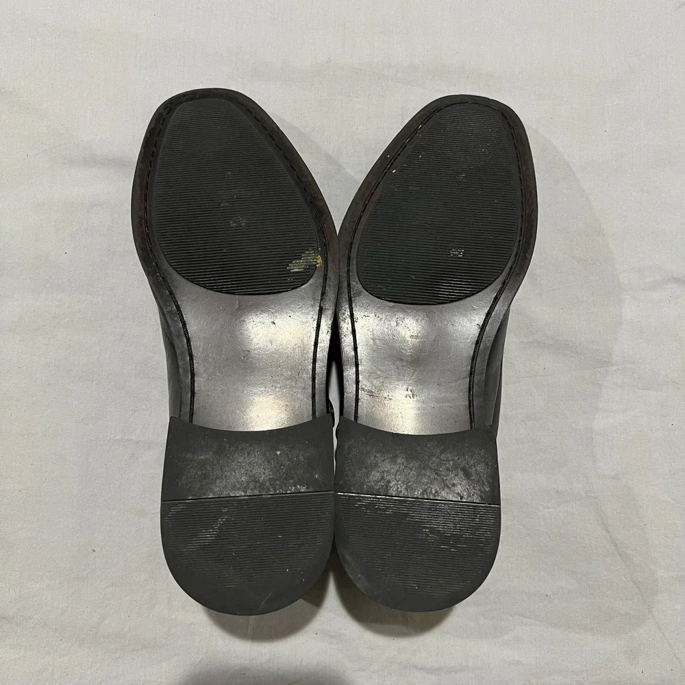 Vintage Mens Black Leather Classic Double Monk Strap Dress Shoes Size 8.5 M